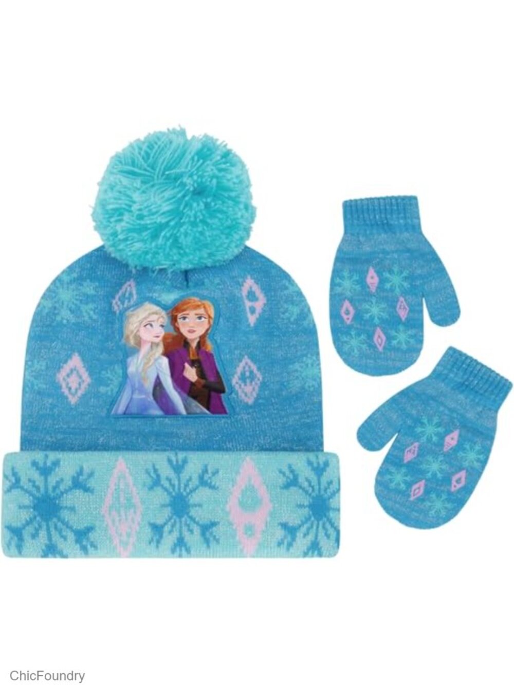 Winter Hat & Mittens Set with Sherpa Lining